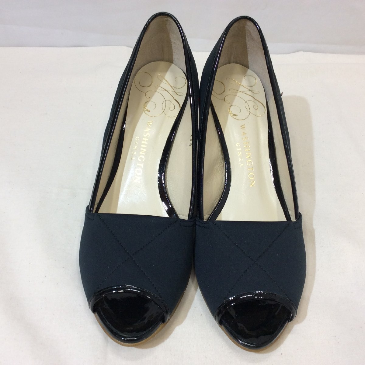  Гиндза Washington WASHINGTON GINZA туфли-лодочки 25.5cm темно-синий Wedge подошва 