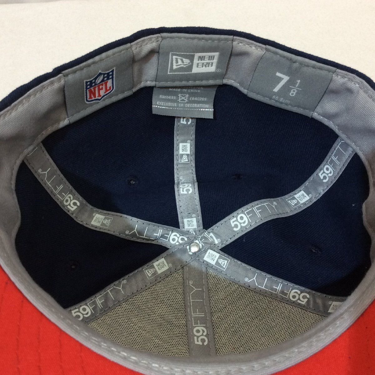 NEW ERA New Era 59FIFTY NFL новый Англия *pei Trio tsu колпак темно-синий 7 1/8