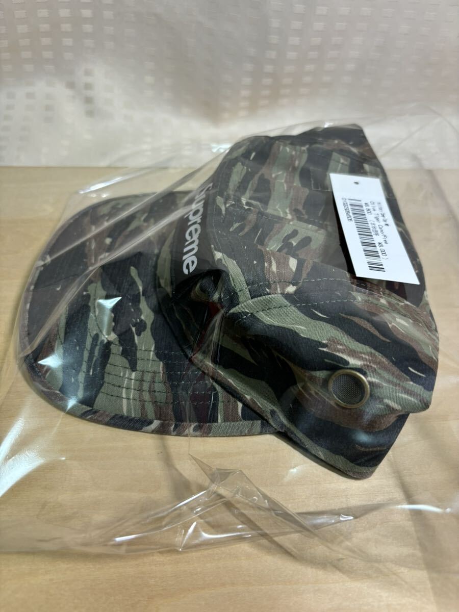 送料無料 元箱 新品 未試着 2024ss Supreme Military Camp Cap Olive Tiger Camo シュプリーム キャンプ キャップ タイガーカモ box logoの画像4