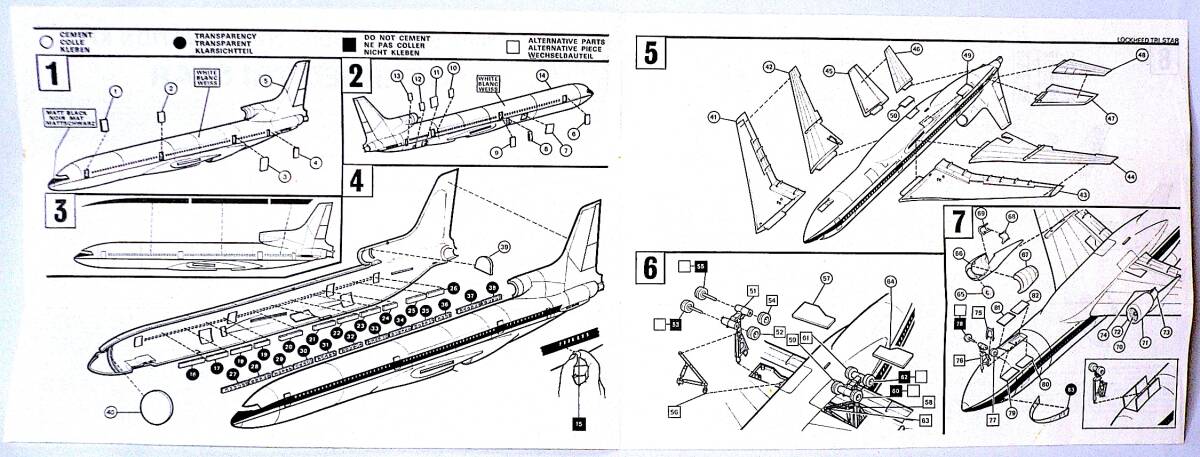 Airfix/エアフィックス 絶版 1/144 ロッキード トライスター カナダ航空 旅客機 プラモデル 未使用 未組立 稀少_画像10