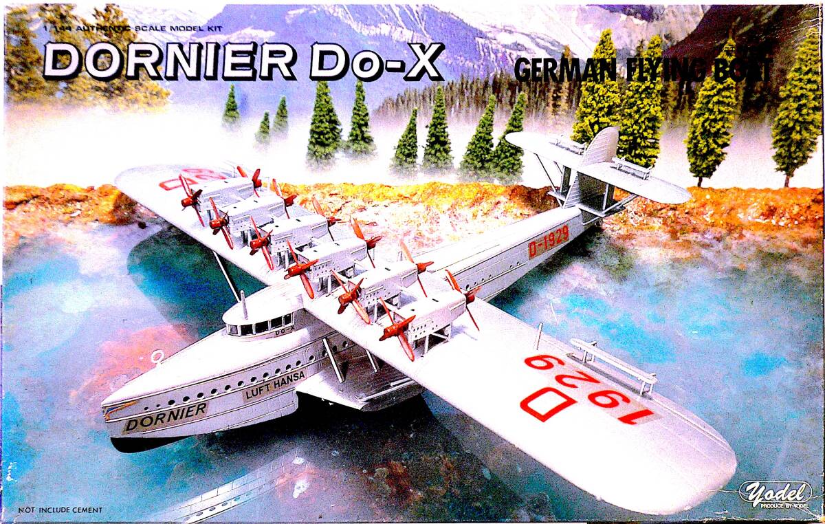 ヨーデル 絶版 1/144 ドルニエ Do-X 飛行艇 水上旅客機 プラモデル 未使用 未組立 稀少の画像1
