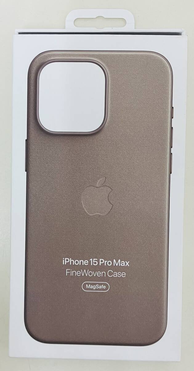 1円スタート Apple iPhone15 Pro Max FineWoven Case MagSafe アップル アイフォン ファインウーブン ケース トープ 茶 マグセイフ 開封済の画像1