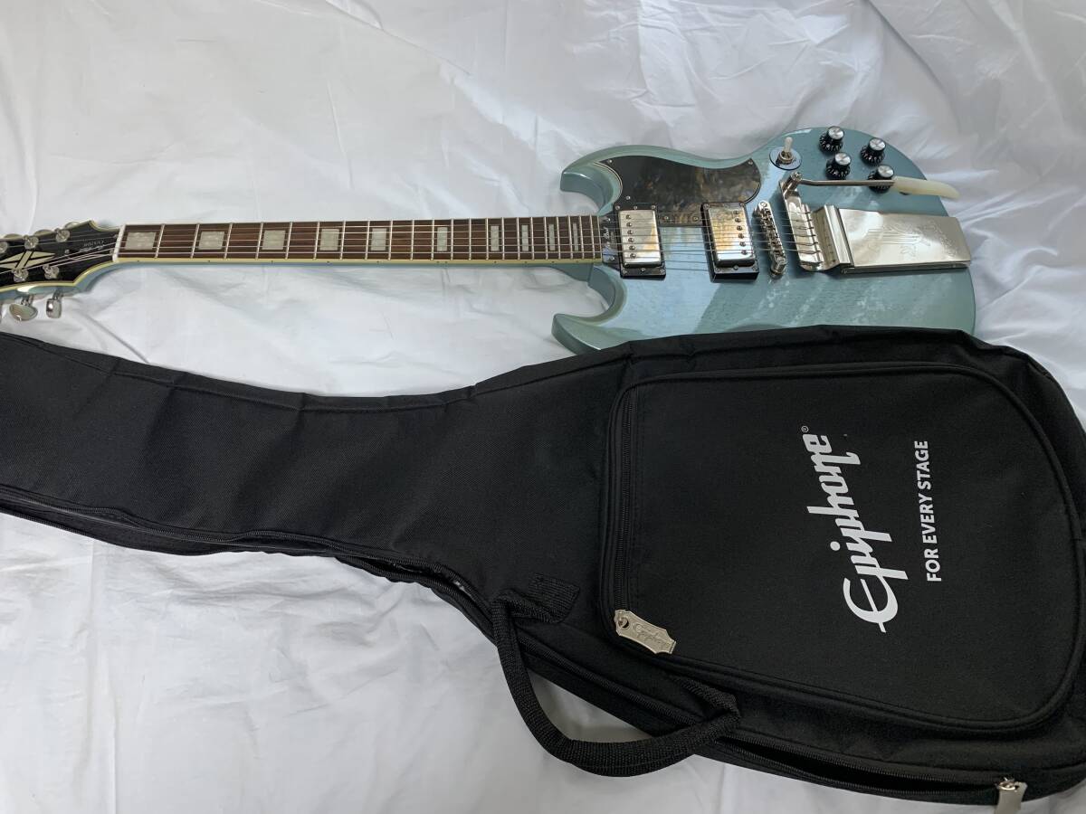 Epiphone( Epiphone )SG Custom Maestro Pal ветчина голубой бесплатная доставка ( выставляющая сторона плата )