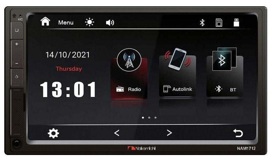 #USA Audio# "Накамити" Nakamichi NAM1712* мобильный зеркало ссылка *7 -дюймовая сенсорная панель *2DIN AV панель /Bluetooth/ усилитель встроенный /USB/SD* с гарантией 