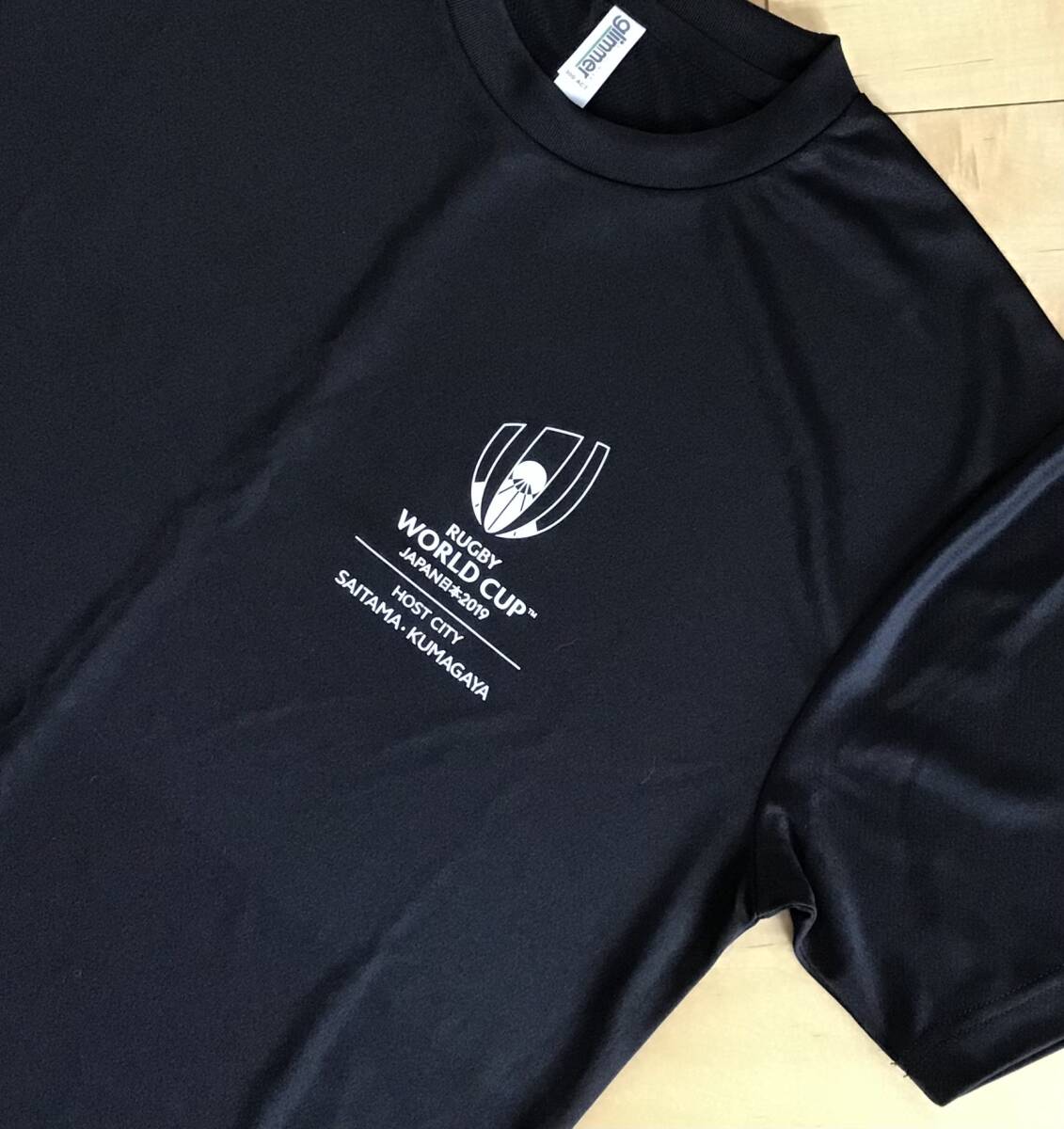 新品 非売品 ラグビーワールドカップ 2019 日本 半袖Tシャツ Ｌサイズ 黒 ブラック 非売品 HOST CITY SAITAMA KUMAGAYA の画像2