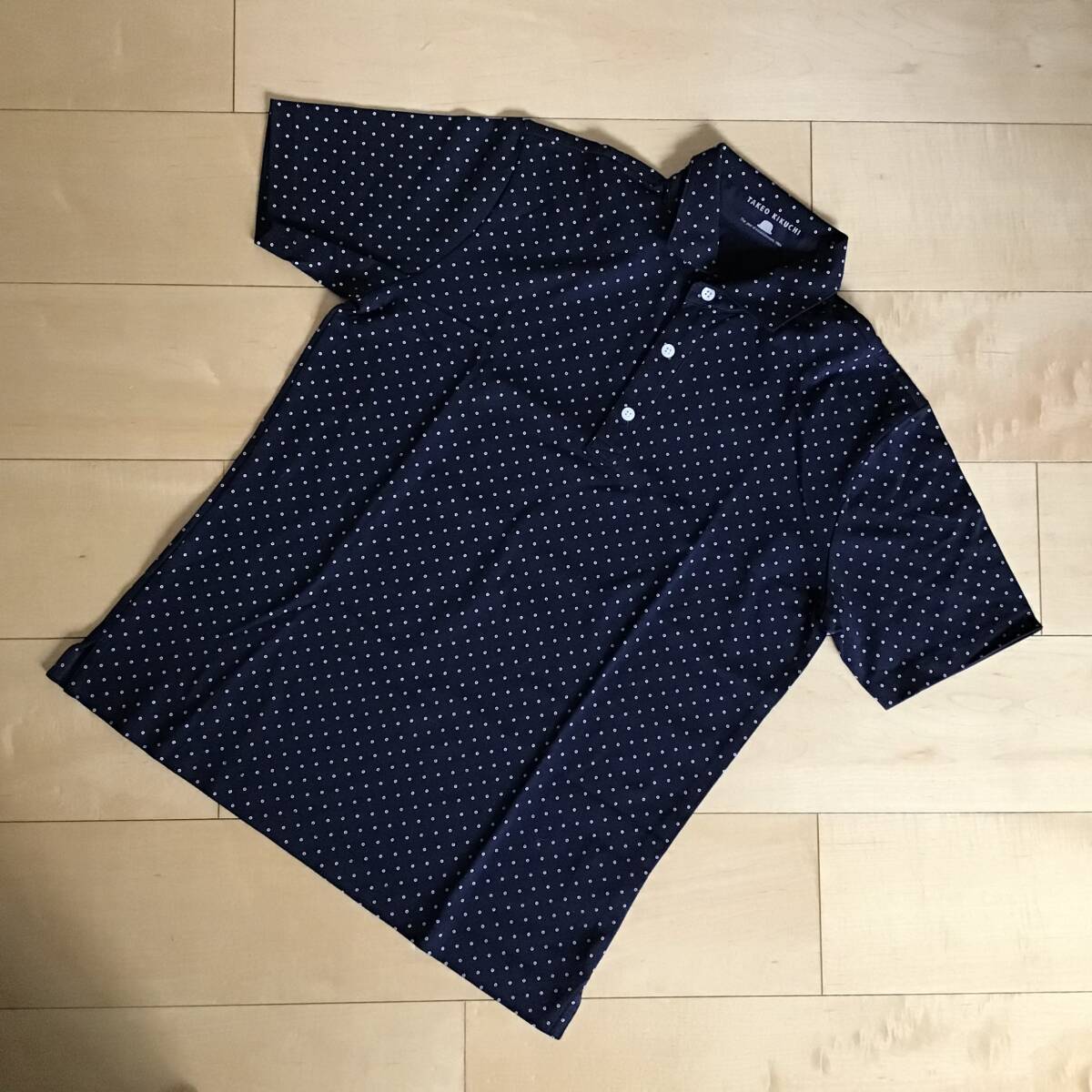  новый товар не использовался товар TAKEO KIKUCHI Takeo Kikuchi рубашка-поло с коротким рукавом размер 3(L размер ) темно-синий темно-синий 