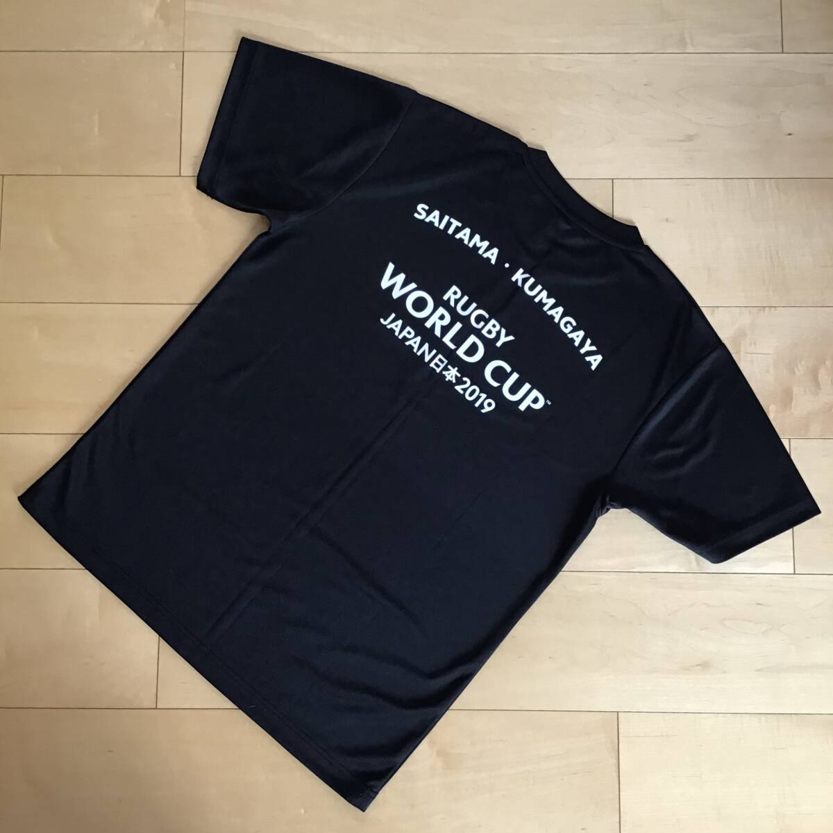 新品 非売品 ラグビーワールドカップ 2019 日本 半袖Tシャツ Ｌサイズ 黒 ブラック 非売品 HOST CITY SAITAMA KUMAGAYA の画像3