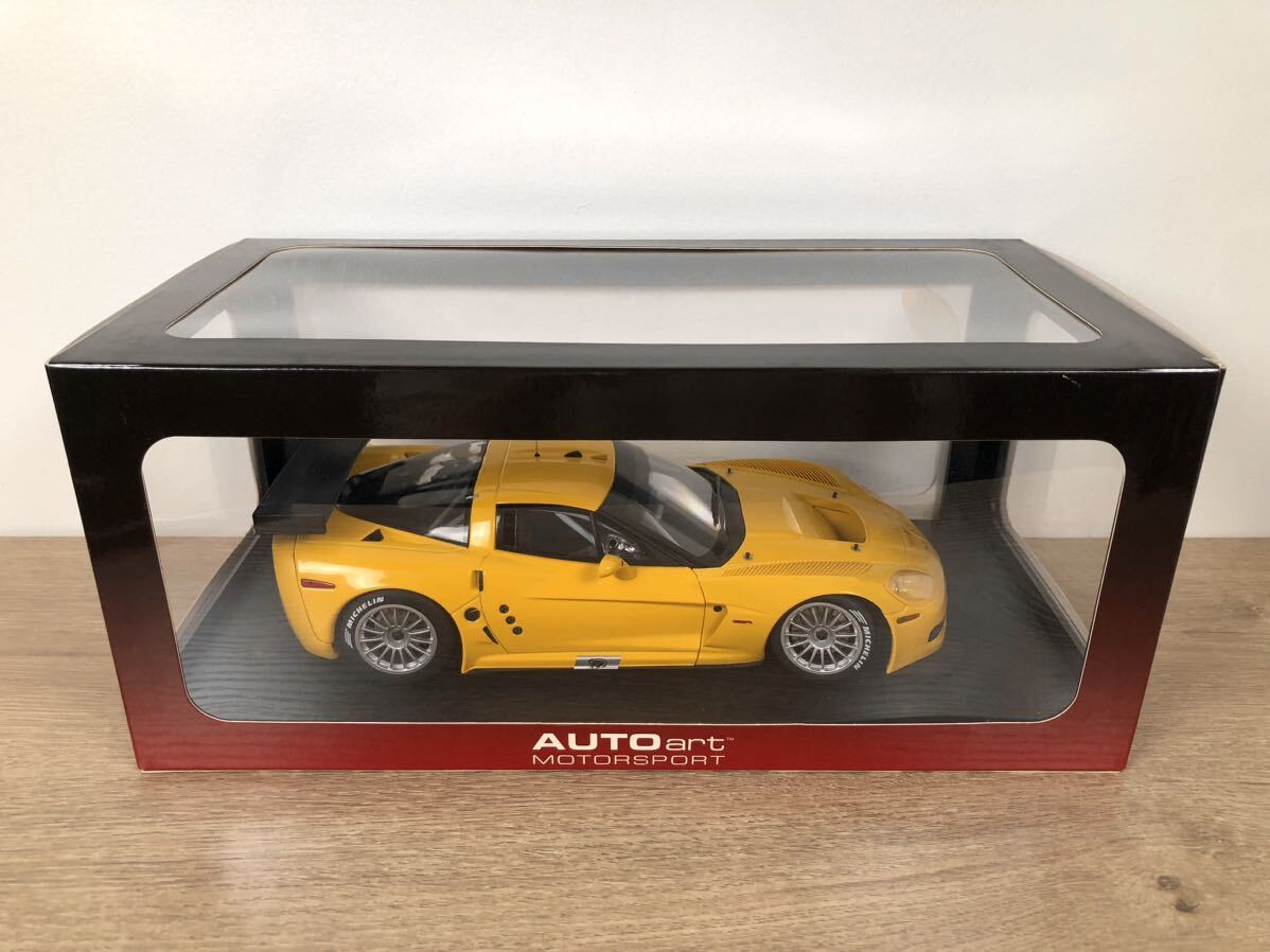 オートアート 1/18 シボレー コルベット C6R プレーンボディVer（イエロー）リミテッドエディション AUTO art 模型 ミニカー【80551】の画像5