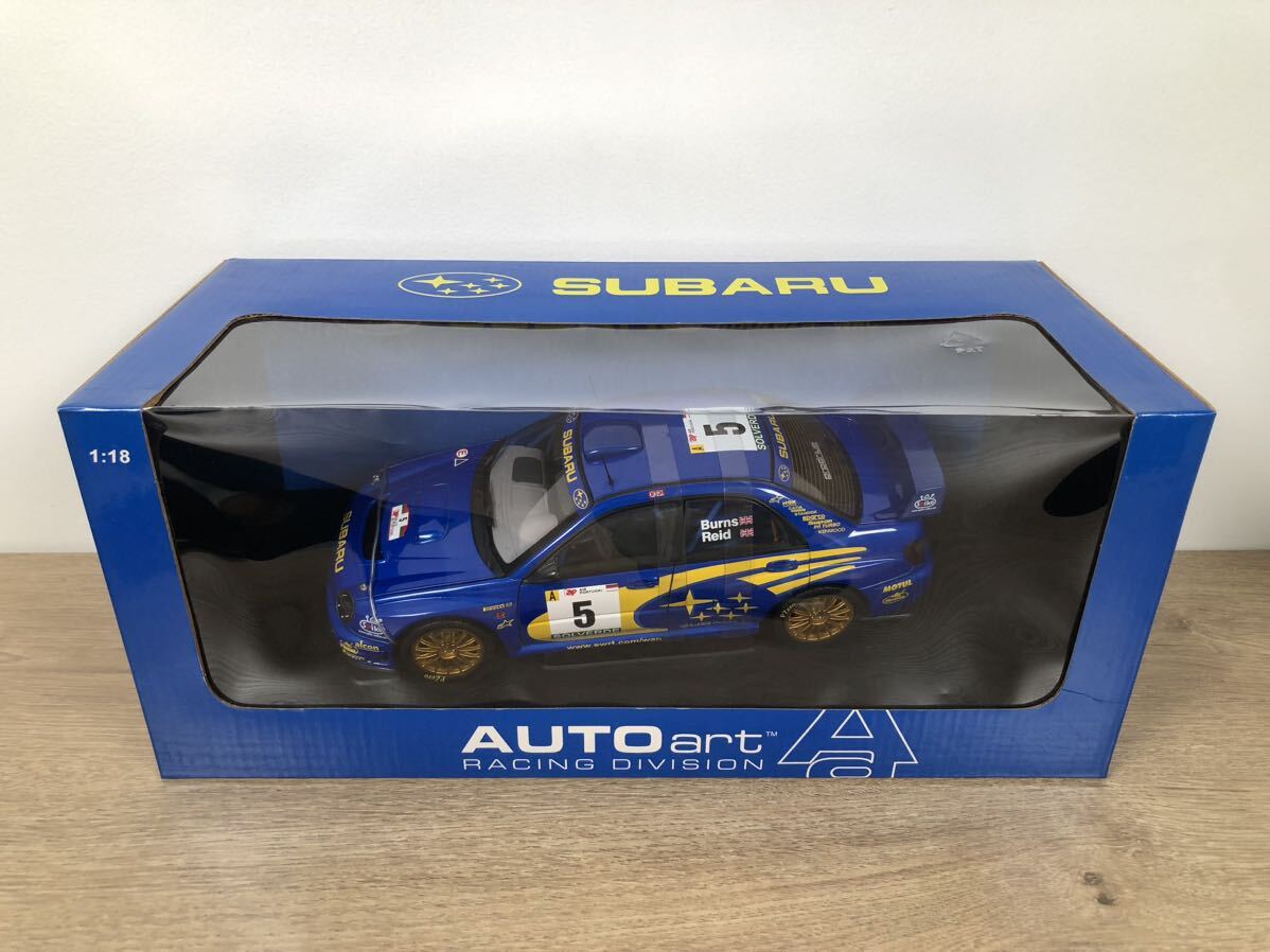 オートアート 1/18 スバル インプレッサWRX 2001 ポルトガルラリー #5 AUTO art Racing division ミニカー モデルカー 【80191】の画像1