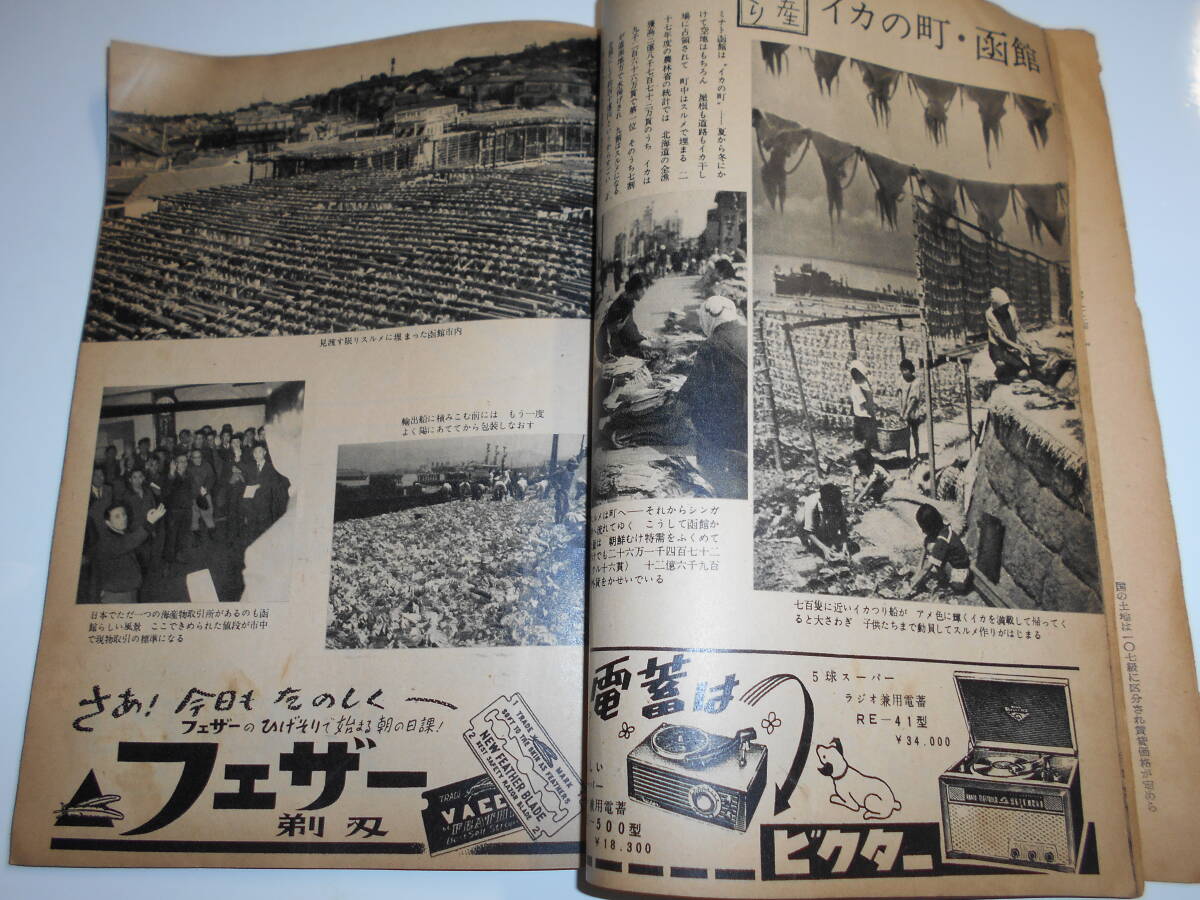 表紙取れ 週刊朝日 1954年昭和29年1 17 童心の英雄たち-少年ケニヤほか 二重橋事件をこう考える/対談 三船久蔵 楠トシエ_画像8