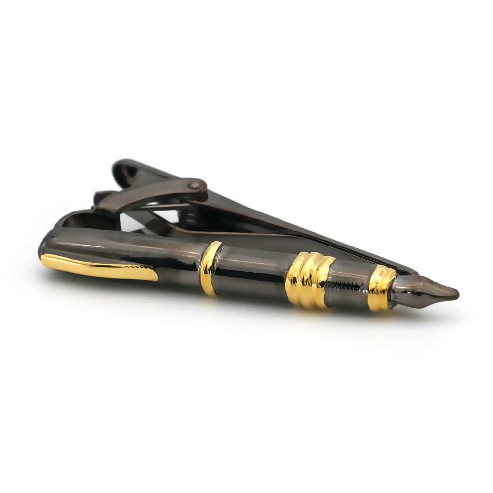 ネクタイピン タイピン Pen ペン 万年筆 筆記用具 ゴールド シック T095の画像4