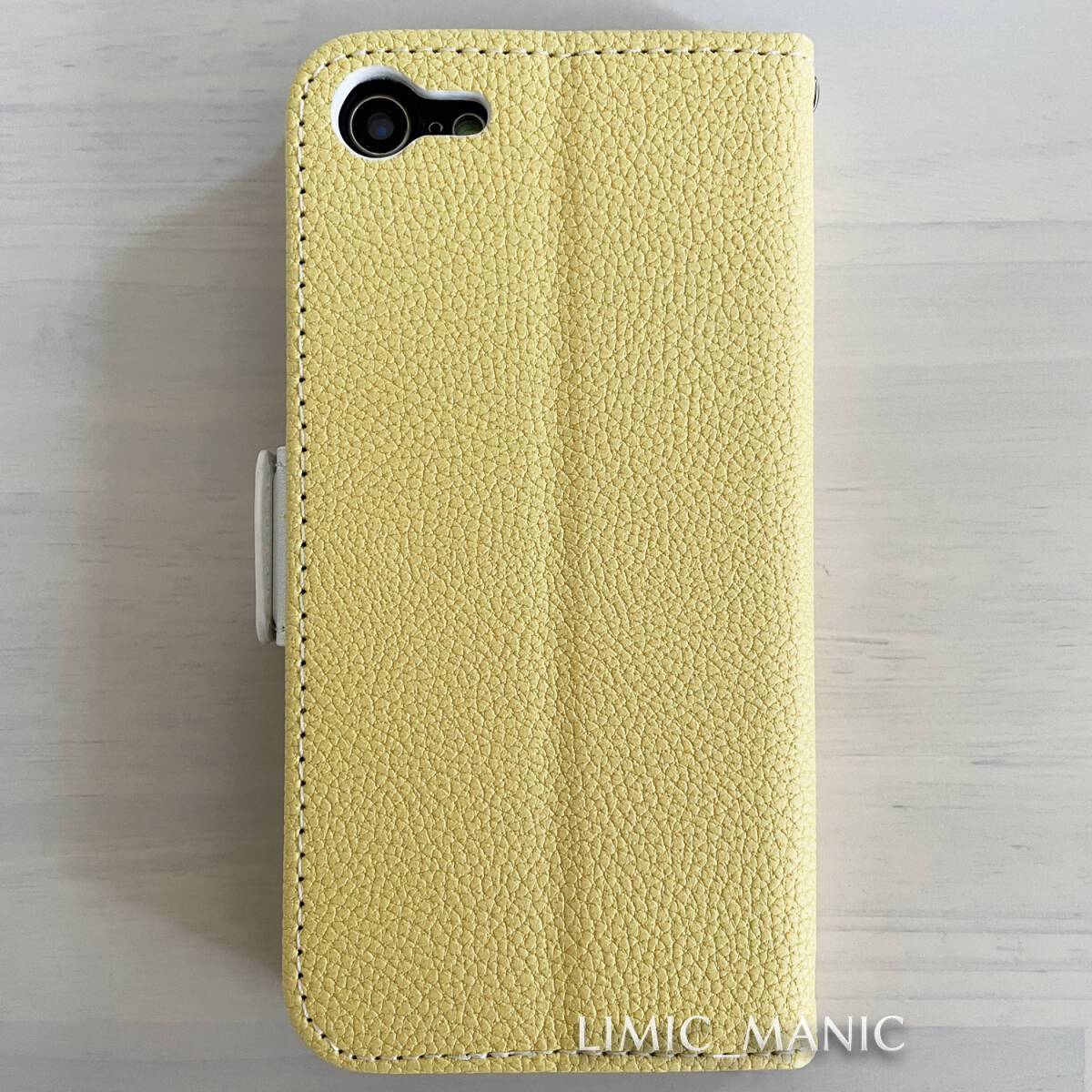 iPhone 7 8 SE (第2世代/第3世代) SE2 SE3 手帳型 ケース スマホケース カードケース カラフル レザー調 イエロー 黄 黄色 アイフォン_画像3