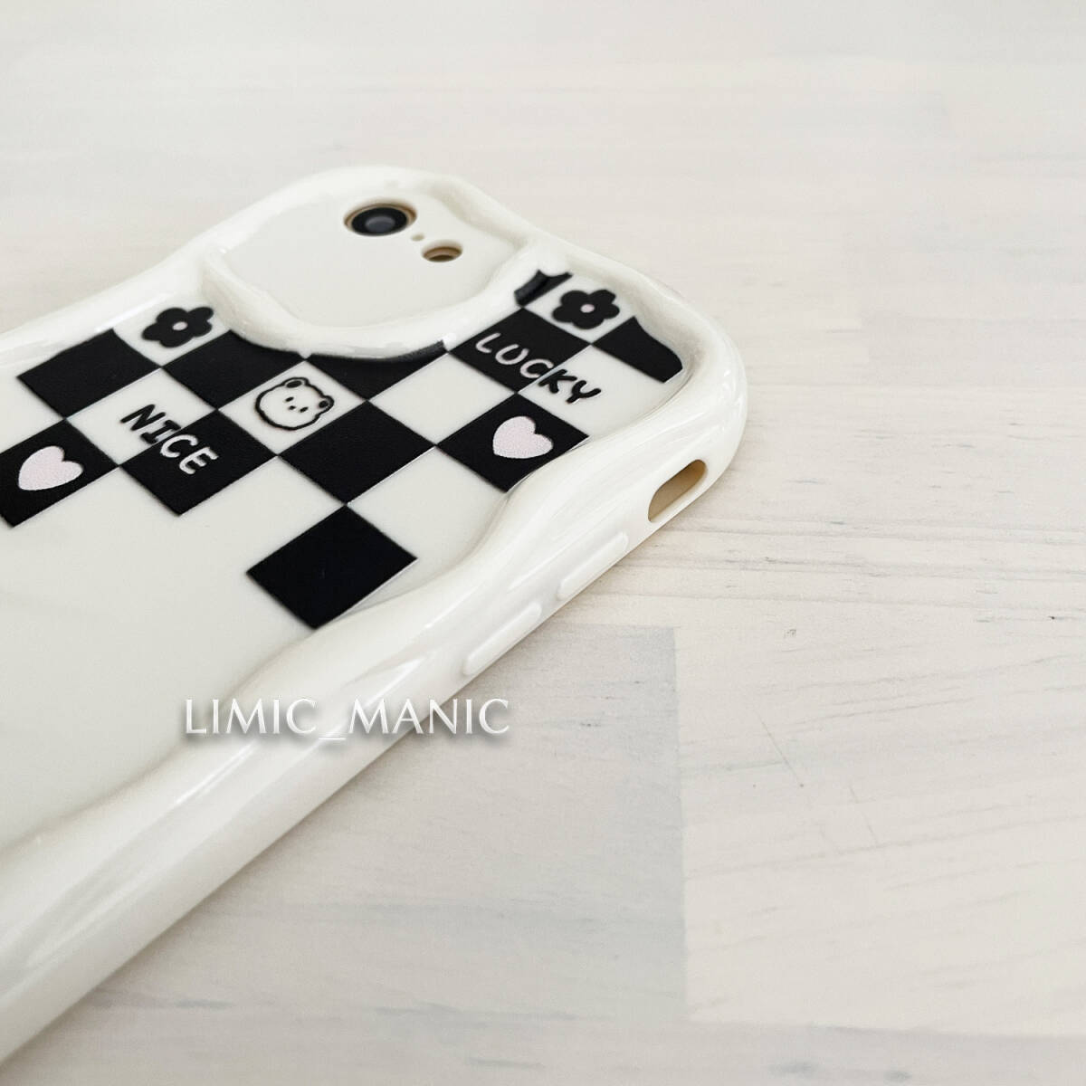 iPhone 7 8 SE (第2世代/第3世代) SE2 SE3 ケース スマホ バンパー スマイル Smile ホワイト 白 白色 アイフォンの画像5