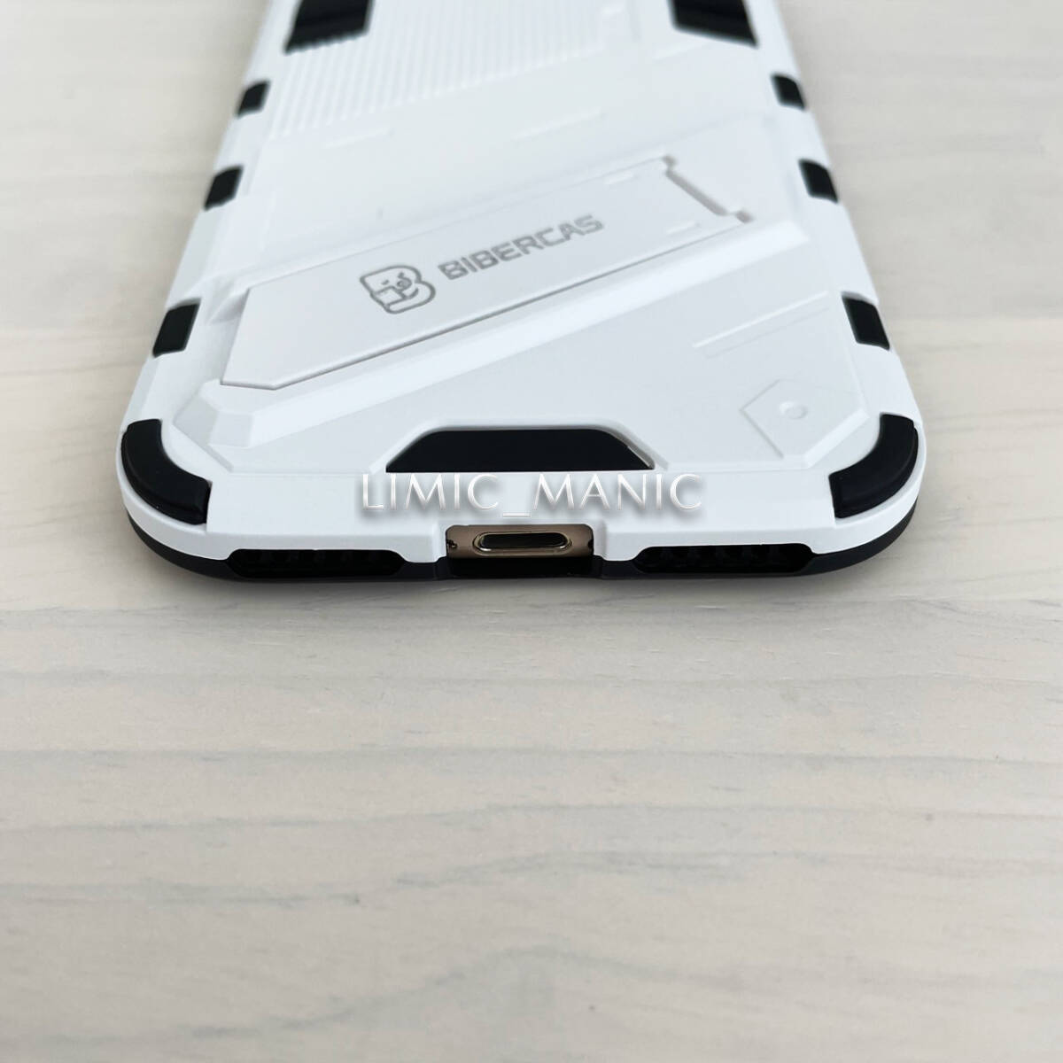 iPhone 7 8 SE (第2世代/第3世代) SE2 SE3 ケース スマホ バンパー アーマー スタンド付き マグネットホルダー対応 ホワイト 白 アイフォンの画像6