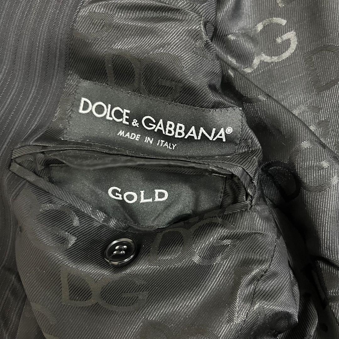 510 Dolce&Gabbana ドルチェアンドガッバーナ セットアップスーツ ブラック 46 ストライプ 3B_画像6