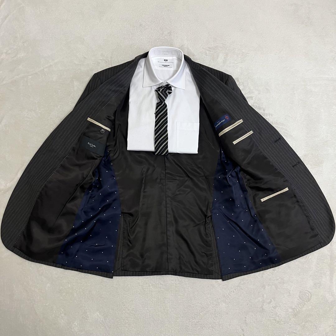 519 Paul Smith ポールスミス × Ermenegildo Zegna エルメネジルド ゼニア セットアップスーツ ブラウン L 黒タグ 現行 ストライプ_画像6