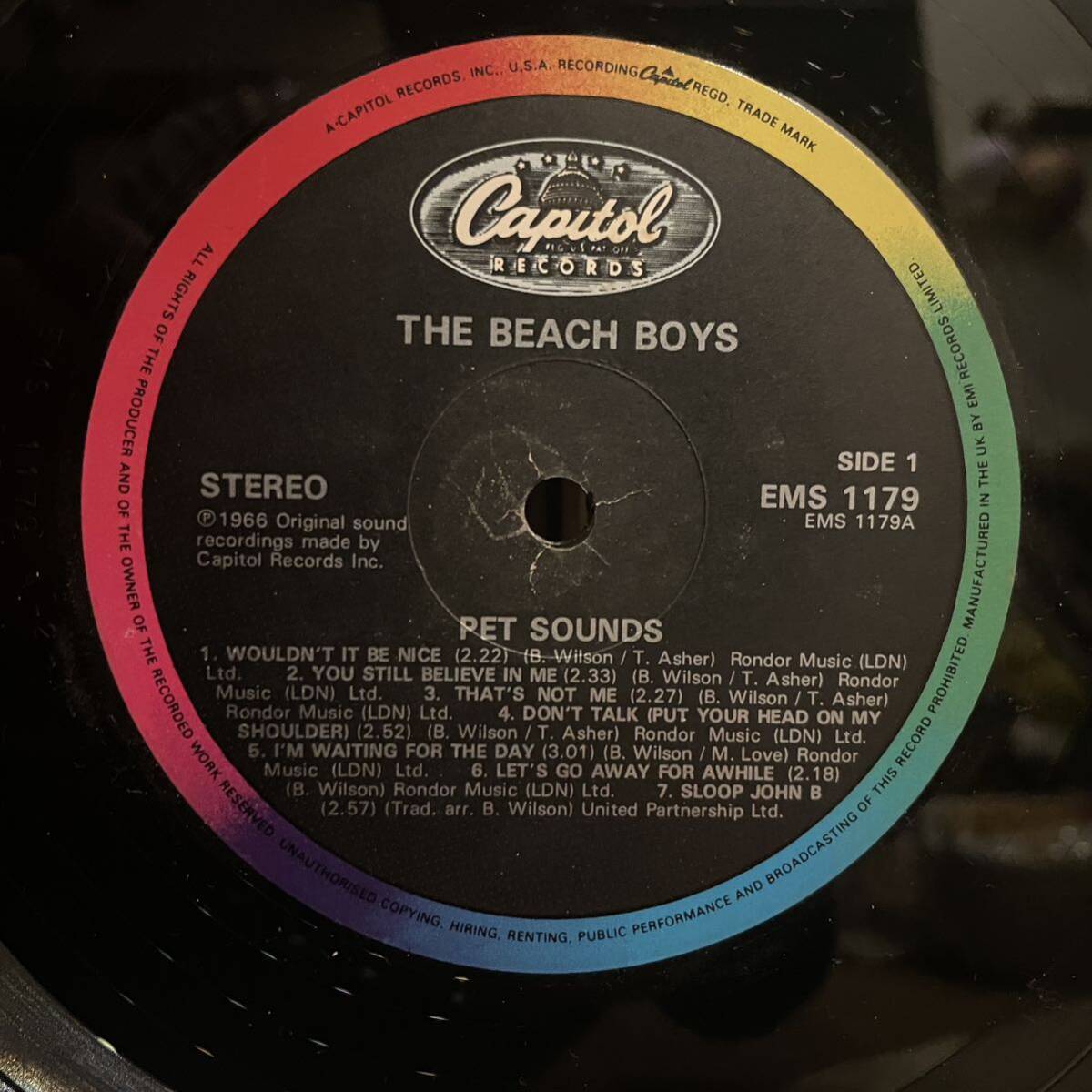 The Beach Boys／PET SOUNDS LPレコード UK盤　ビーチボーイズ