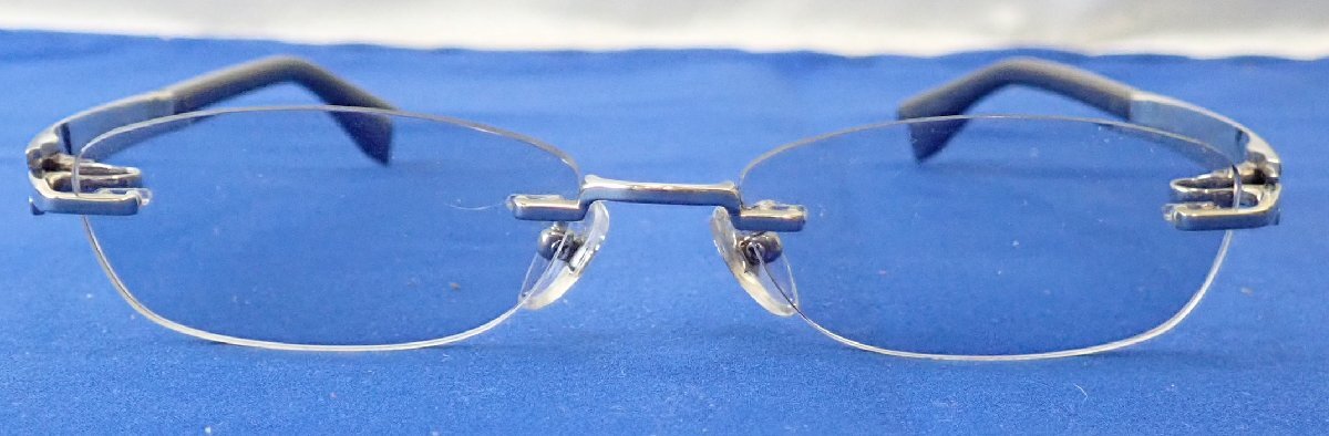 ◎999.9 フォーナインズ 眼鏡 TITANIUM チタン TW-43AT 2 10L シルバー色系 サングラス アイウェア メガネ メンズの画像9