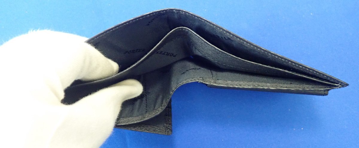 * unused storage goods PORTER CURRENT Porter current folding twice purse 052-02204 compact wallet Yoshida bag purse 