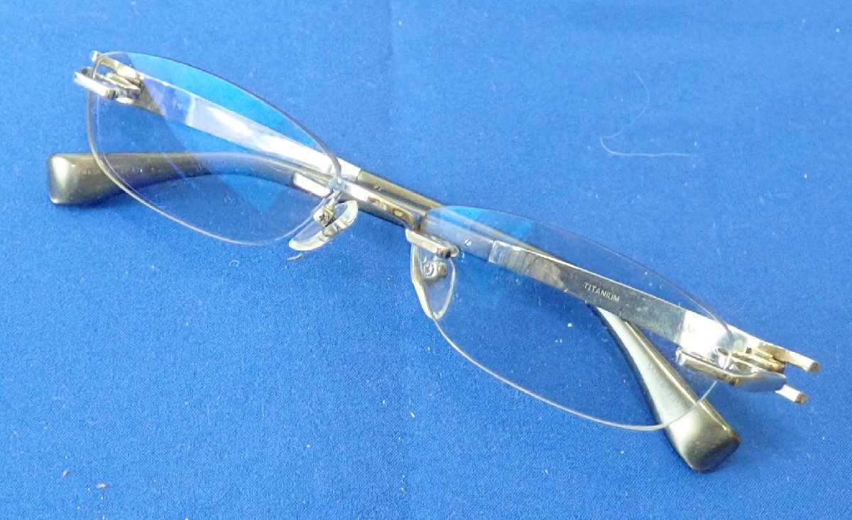 ◎999.9 フォーナインズ 眼鏡 TITANIUM チタン TW-43AT 2 10L シルバー色系 サングラス アイウェア メガネ メンズの画像2