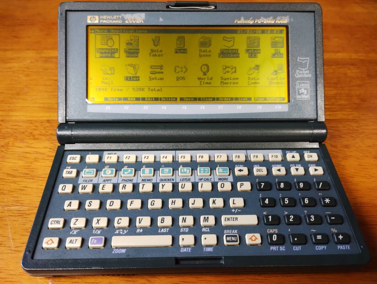 ヒューレット パッカード HP200LX 2MB　コンパクト携帯型PC　簡単な動作確認出来ました。　