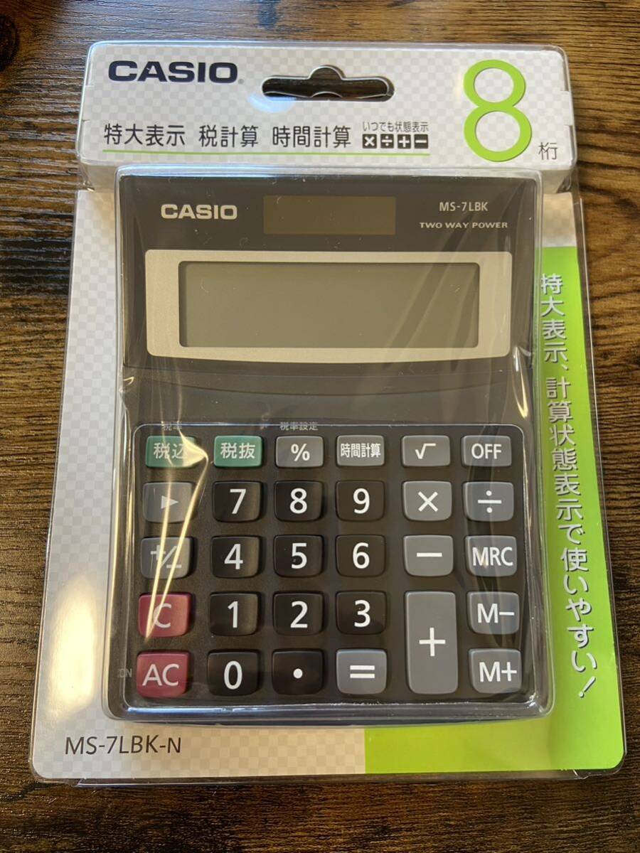 【新品未使用】CASIO カシオ 電卓 MS-7LBK-Nの画像1