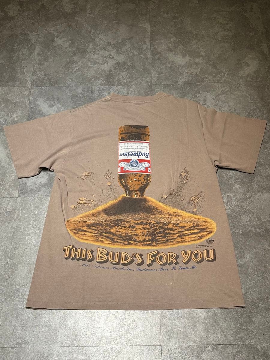 激レア90s Budweiser ant TEE CHANGES XL.