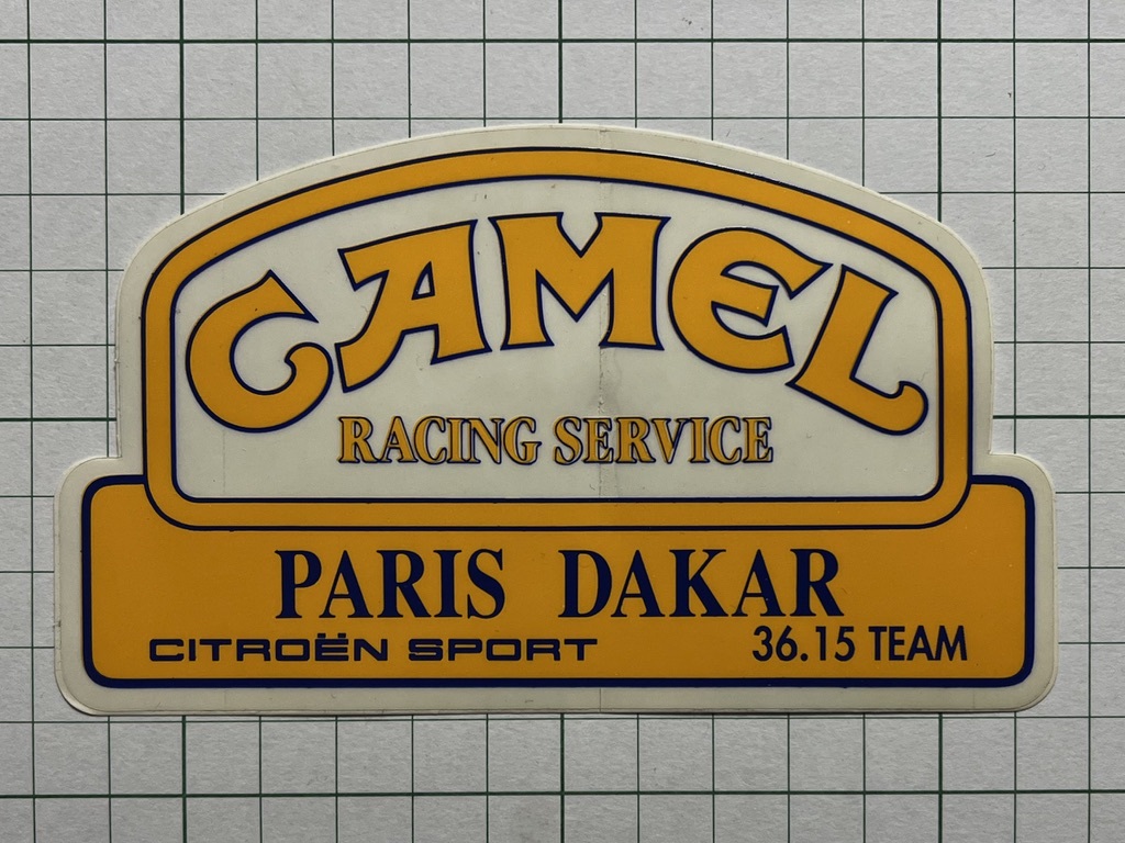 【半透明】フランス 古いステッカー：CAMEL キャメル タバコ パリ ダカール ラリー 煙草 広告 ビンテージ 海外 +Hbの画像1