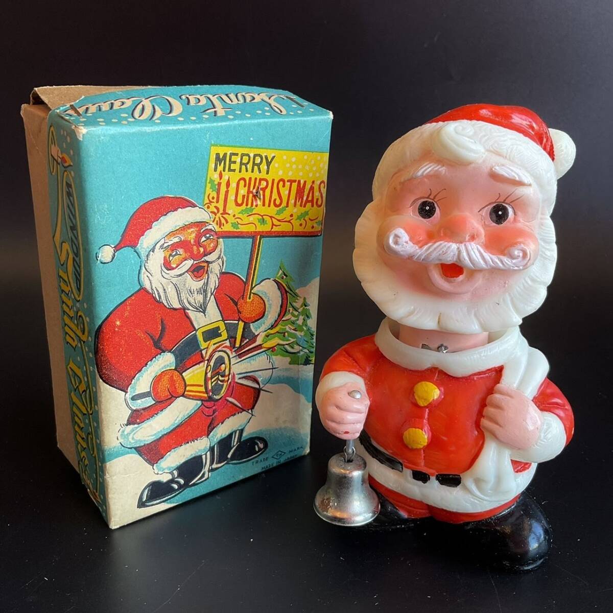 [239]me Lee Christmas 2 piece set | moveable goods | *Tin Toy tin plate ( used )| 1 jpy start | Yupack 80 size | Friday shipping 