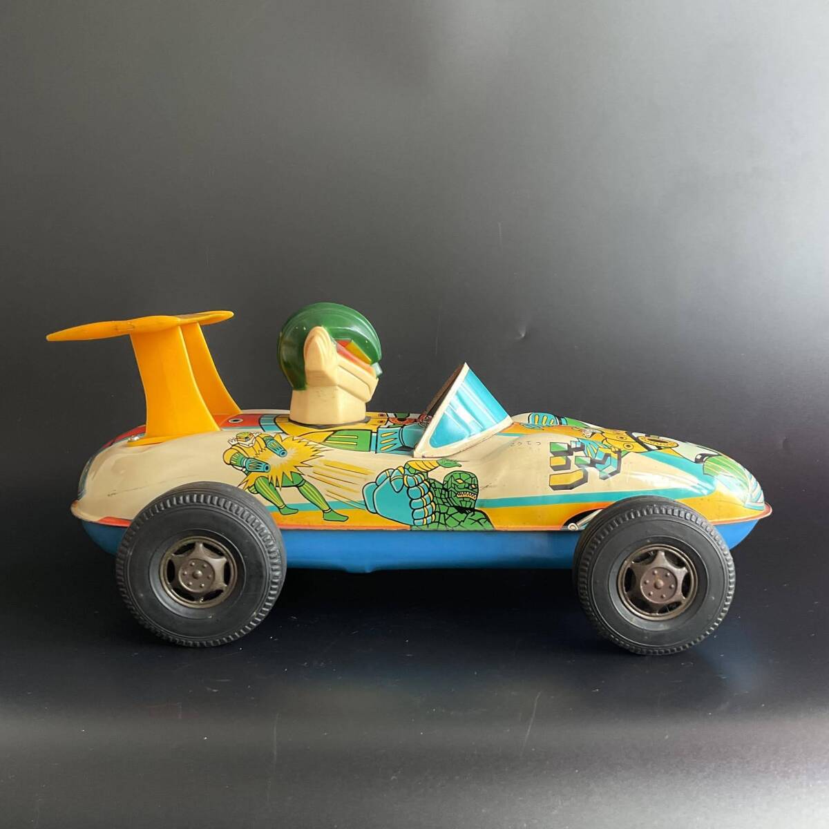 【322】鋼鉄ジーグ　カー ／ ◆Tin Toy　ブリキ（中古）／ 1円スタート／ ゆうパック80サイズ ／ 金曜日発送