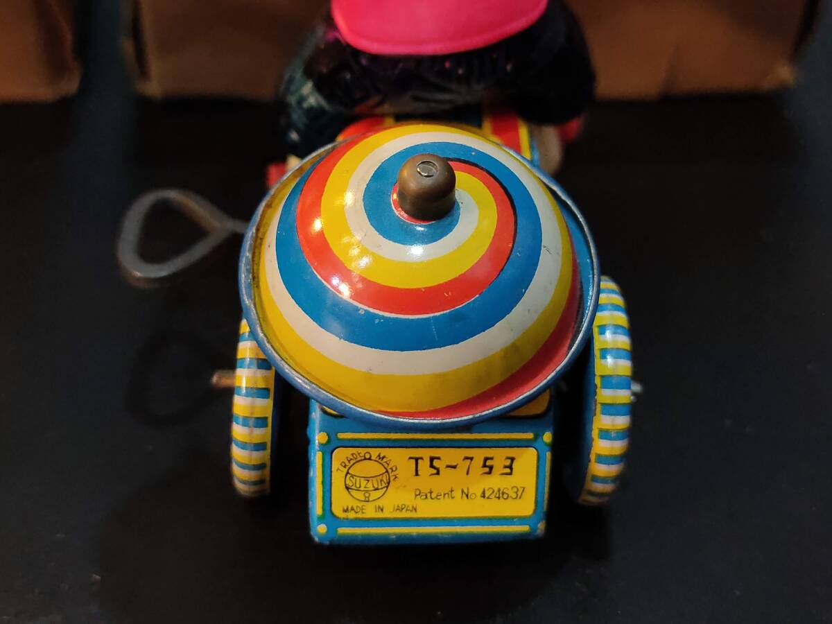 【325】うさぎの三輪車 ／ 2個セット ／ ◆Tin Toy　ブリキ（中古）／ 1円スタート／ ゆうパック80サイズ ／ 金曜日発送_画像9