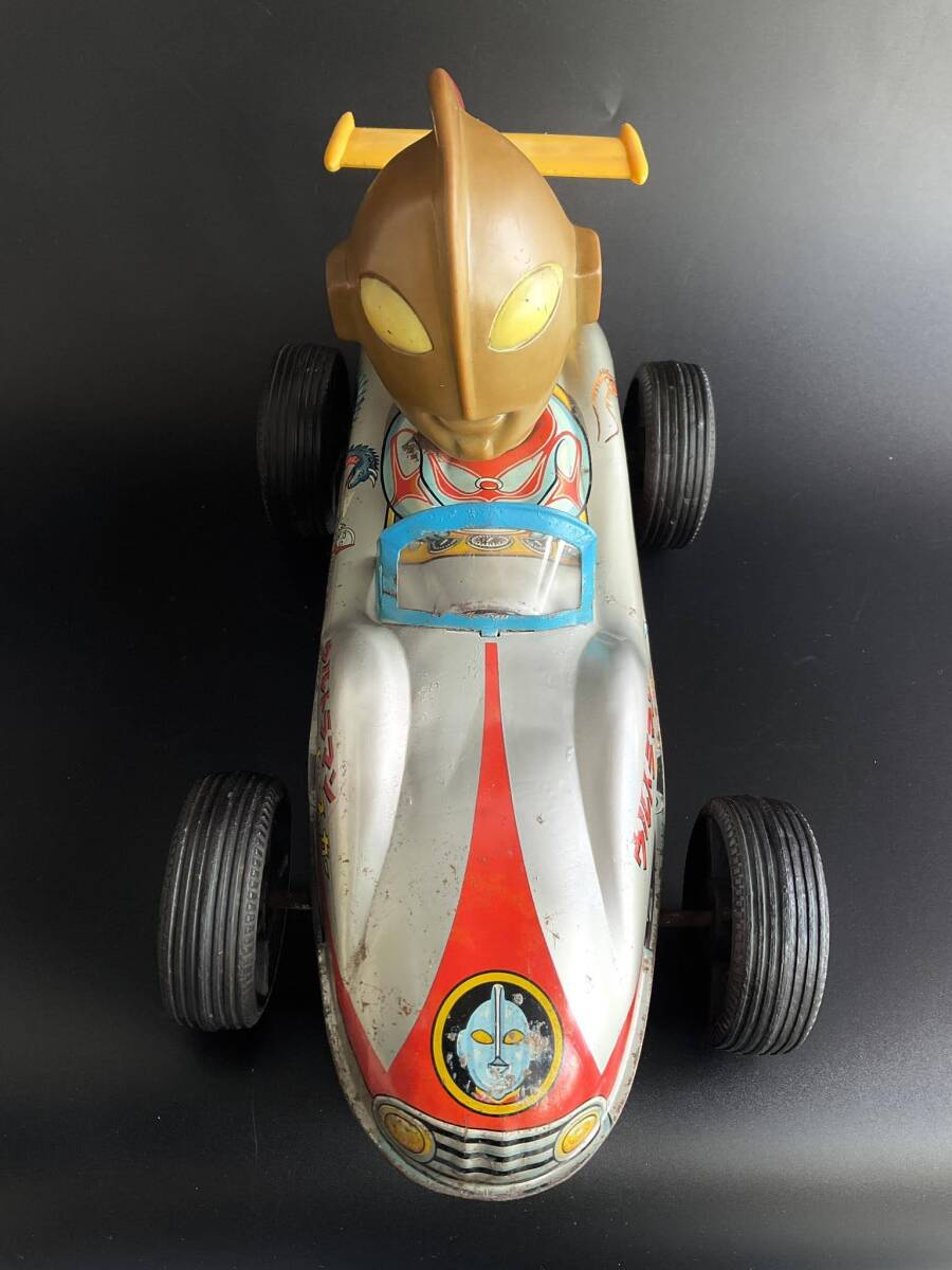 【323】ウルトラマン　レースカー ／ ◆Tin Toy　ブリキ（中古）／ 1円スタート／ ゆうパック80サイズ ／ 金曜日発送_画像4