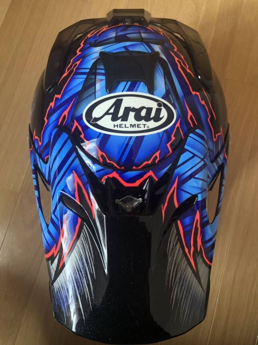 Arai アライ V-CROSS4 Vクロス4 BARCIA バーシア　ヘルメット　オフロードヘルメット　Mサイズ(57-58cm)_画像4