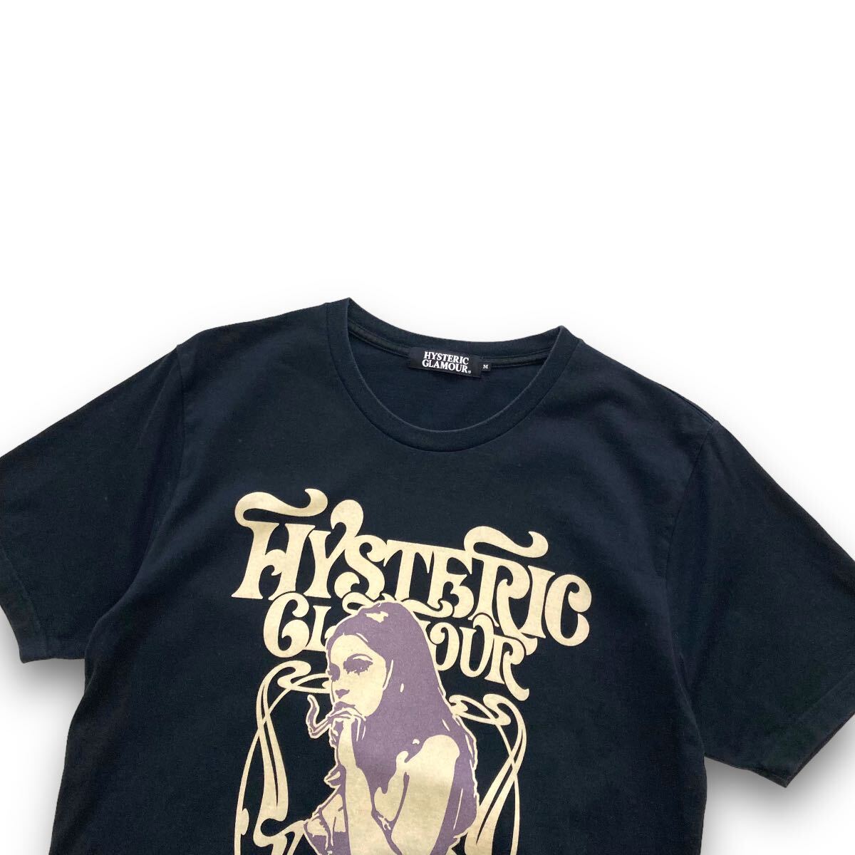 【HYSTERIC GLAMOUR】ヒステリックグラマー ヒスガール Tシャツ 半袖tシャツ GET STONED 黒 ブラック タバコ 日本製 カットソー (M)_画像4