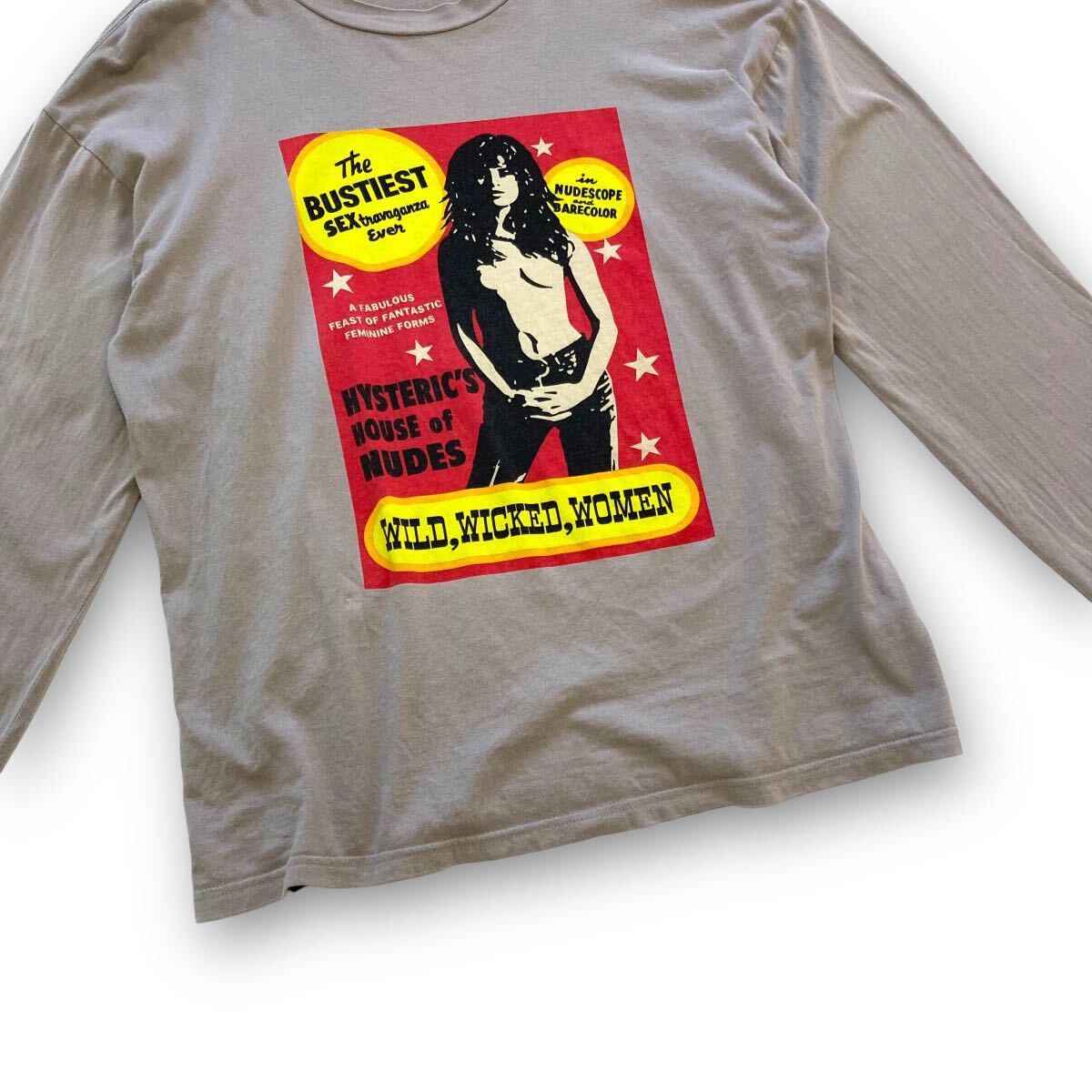 【HYSTERIC GLAMOUR】ヒステリックグラマー ヒスガール ロンT 長袖Tシャツ ロングスリーブ カットソー LONGT-SHIRT 日本製 (M)