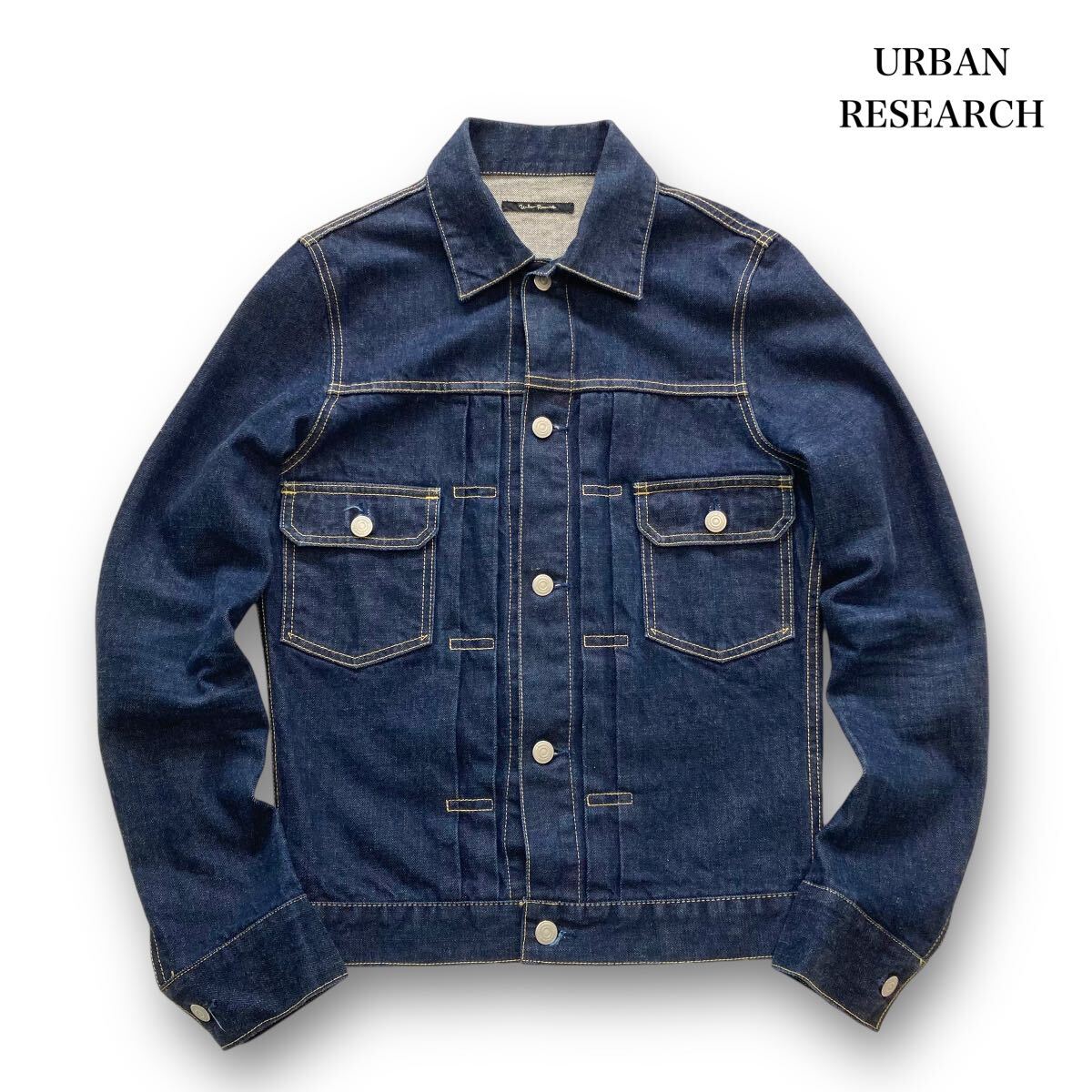 [URBAN RESEARCH]( темно синий ) Urban Research Second модель Denim жакет 2nd модель джинсовый жакет DENIME JACKET сделано в Японии Tracker JK