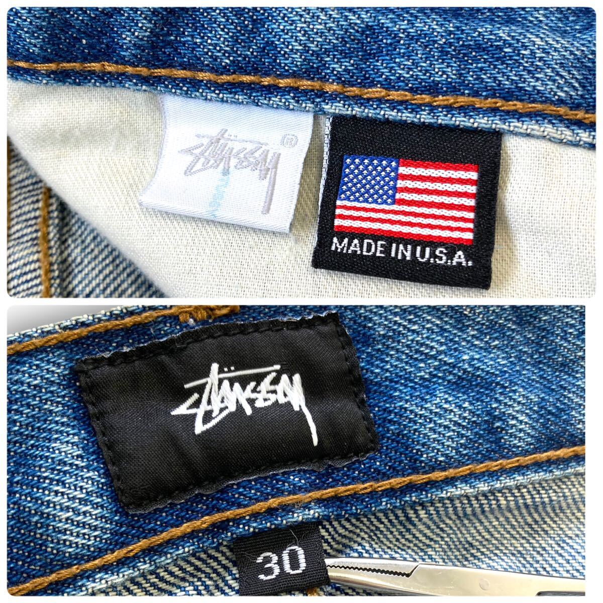 stussy】90s USA製 SLIM OL'JEANS デニムパンツ ステューシー stussy】90s USA製 SLIM OL'JEANS デニムパンツ ステューシー
