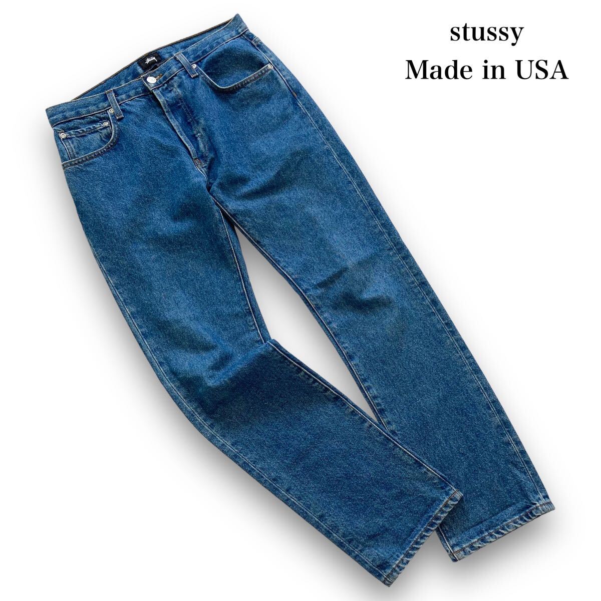 stussy】90s USA製 SLIM OL'JEANS デニムパンツ ステューシー stussy】90s USA製 SLIM OL'JEANS デニムパンツ ステューシー