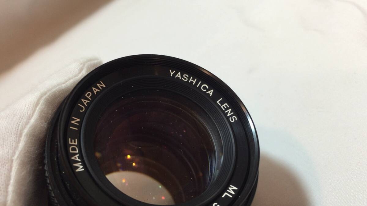 #D【カメラ機器10】YASHICA LENSヤシカ/ML 50㎜ 1:1.4●検)一眼レフAFフィルムカメラマニュアルフォーカスレンズキャップマウントパーツの画像3