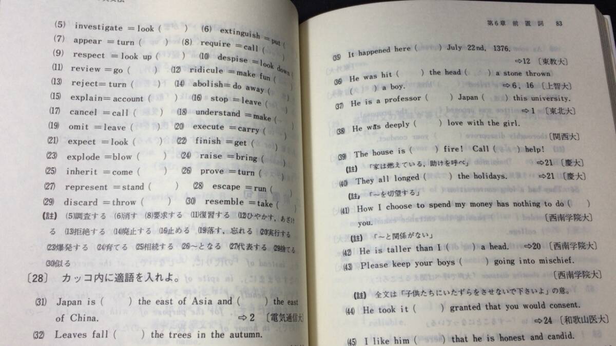 【英語参考書70】『見本品 合格への英文法』●藤原博/坂本雅宜●文評●全258P/昭和57年●検)文型単語文法長文演習テキスト問題集大学受験の画像6