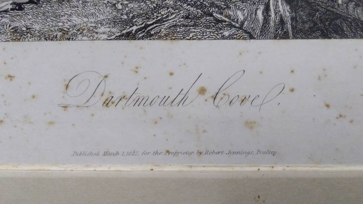 #C【J.M.W.Turner(ターナー)/銅版画10】『Dartmouth Cove』●イギリスロマン主義●縦33.5×横40.5㎝●検)リトグラフ/水彩画/風景画