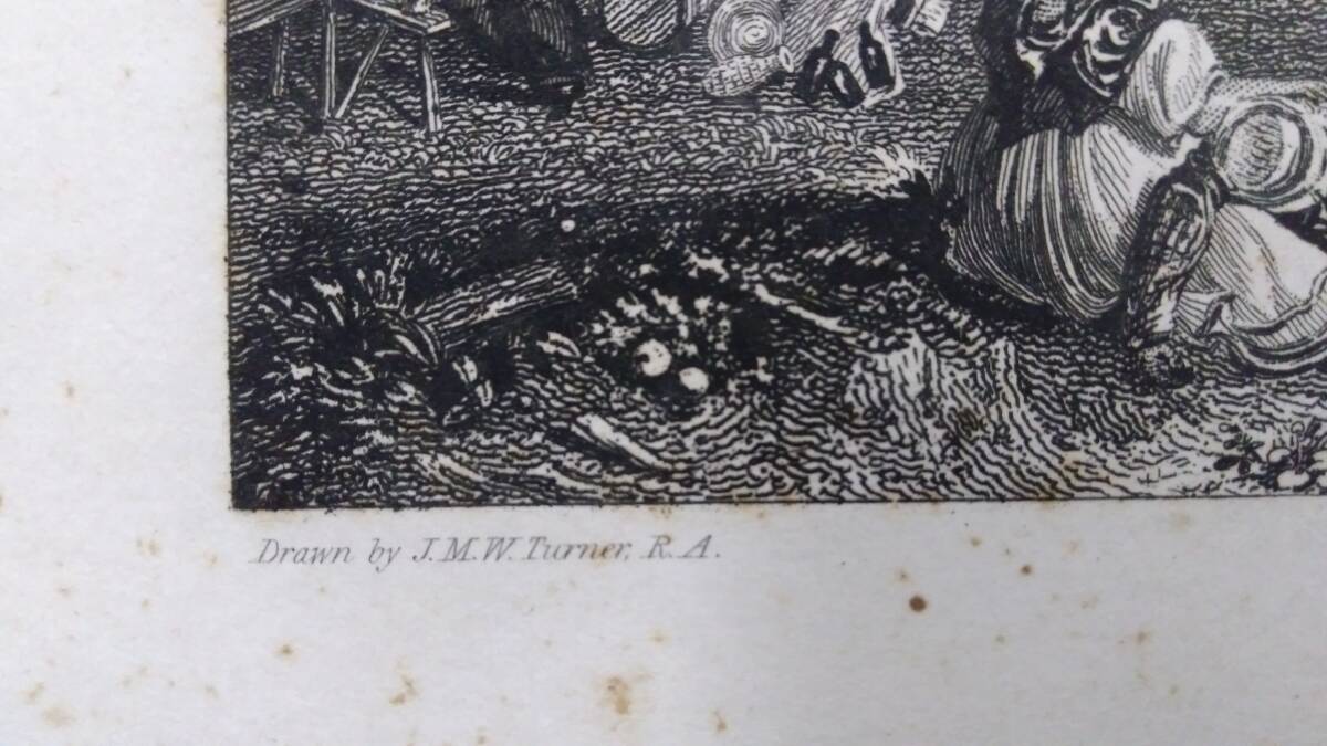 #C【J.M.W.Turner(ターナー)/銅版画10】『Dartmouth Cove』●イギリスロマン主義●縦33.5×横40.5㎝●検)リトグラフ/水彩画/風景画