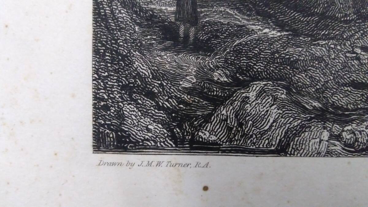#C【J.M.W.Turner(ターナー)/銅版画6】『Rievaula Abbey』●イギリスロマン主義●縦33.5×横40.5㎝●検)リトグラフ/水彩画/風景画