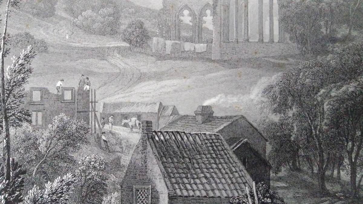 #C【J.M.W.Turner(ターナー)/銅版画2】『EGGLESTONE ABBY,NEAR BARNARD CASTLE』●イギリスロマン主義●縦33.5×横40.5㎝●検)リトグラフ