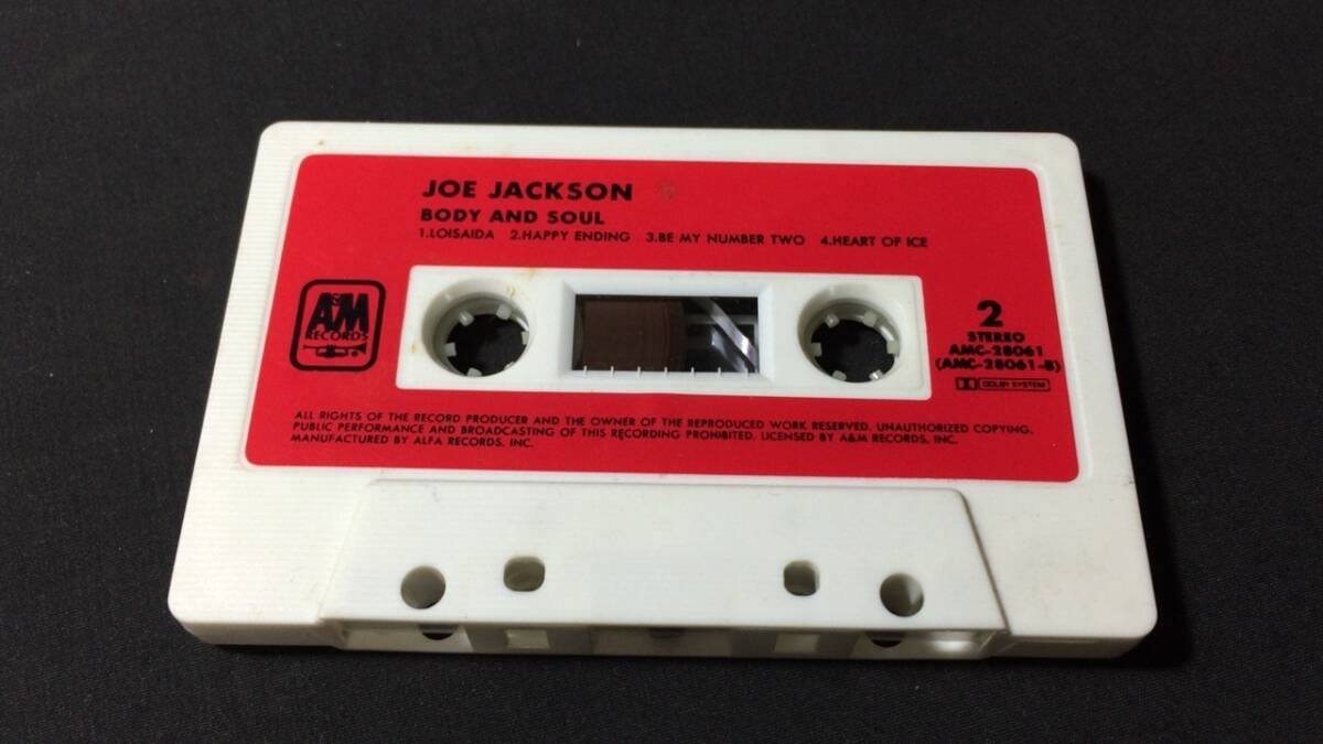 F【洋楽カセットテープ5】『BODY AND SOUL/JOE JACKSON(ジョー・ジャクソン)』●歌詞カード付●ワーナー●検)国内盤アルバムの画像3