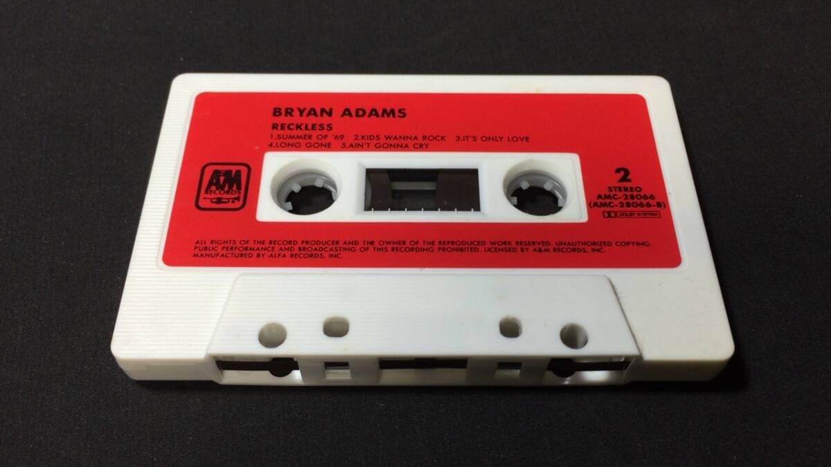 F【洋楽カセットテープ48】『RECKLESS(レックレス)/BRYAN ADAMS(ブライアン・アダムス)』●歌詞・解説付●ワーナー●検)国内盤アルバム_画像3