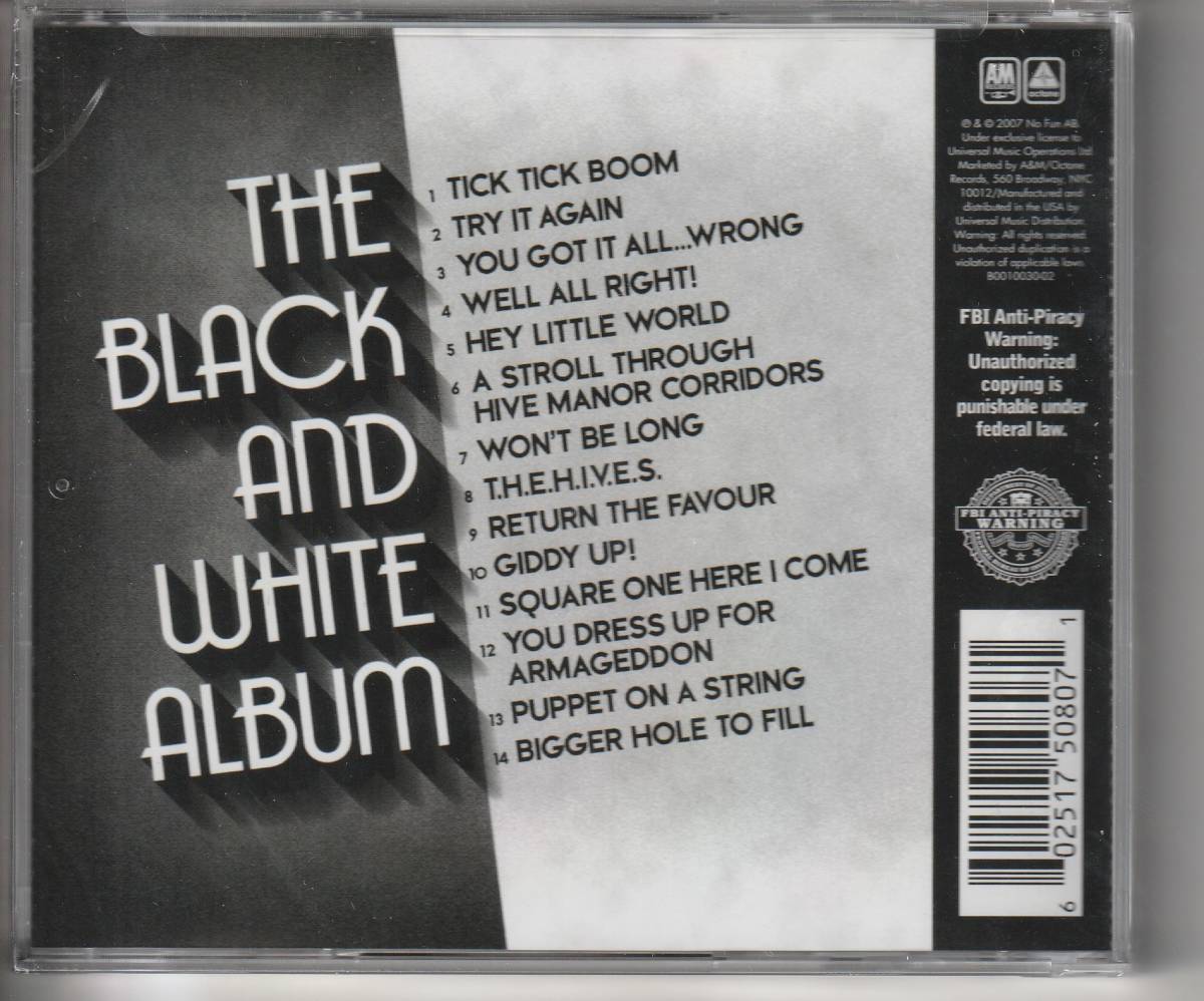 CD The hives ザ・ハイヴス THE BLACK AND WHITE 未開封の画像2