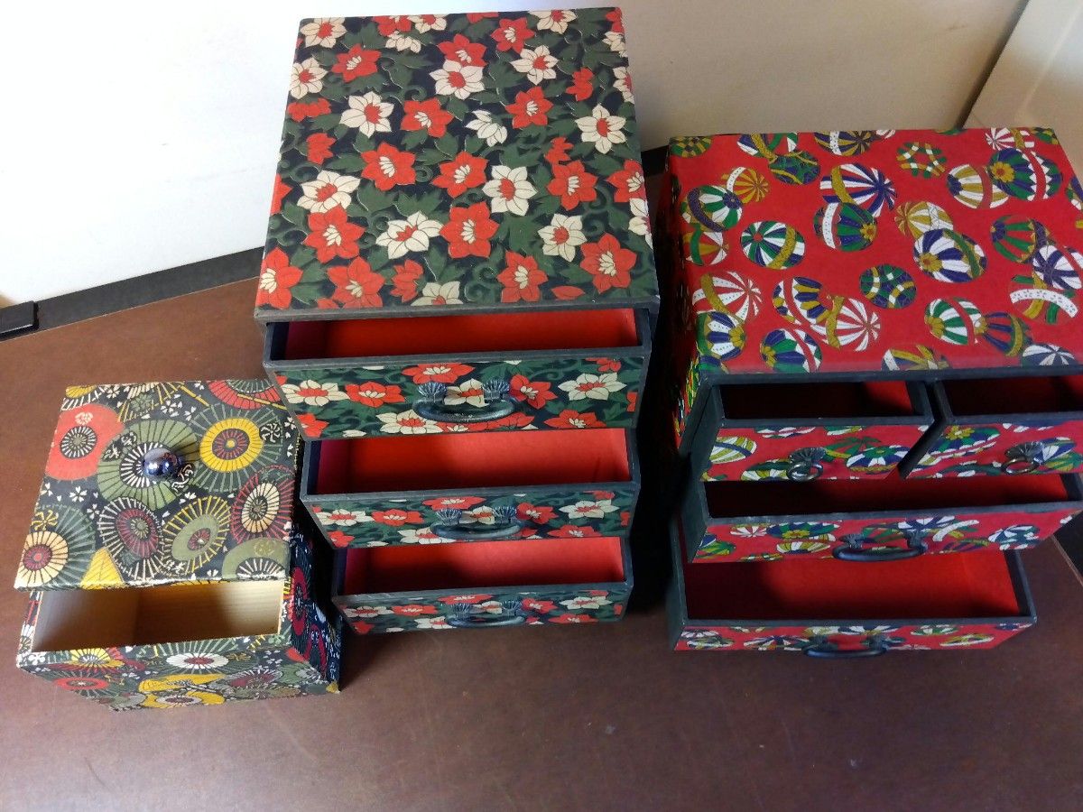 和風 小物入れ 小箱 3個セット 昭和レトロ 引き出し 和柄 容器 和風 小物入れ 小箱 3個セット 昭和レトロ 引き出し 和柄 容器