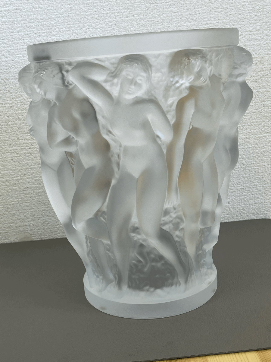 【同梱不可】1円スタート ラリック LALIQUE 花瓶 バコントゥ バコーントゥ バッカスの巫女 フラワー ベース 約25cm