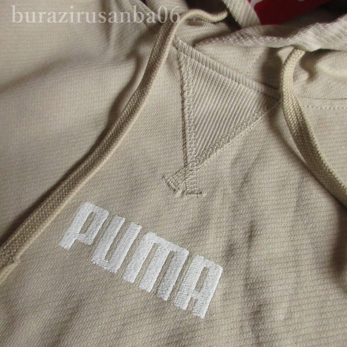 メンズ US/M◆未使用 プーマ PUMA ロゴ刺繍 スウェット モダン ベーシック プルオーバー パーカー スウェットパンツ 上下 セットアップの画像4